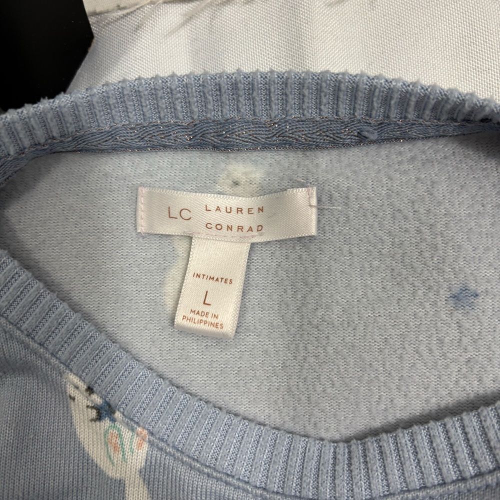 ‼️5/$25‼️ LC Lauren Conrad Intimates Pajama Sweatshirt Polar Bear - Picture 6 of 7